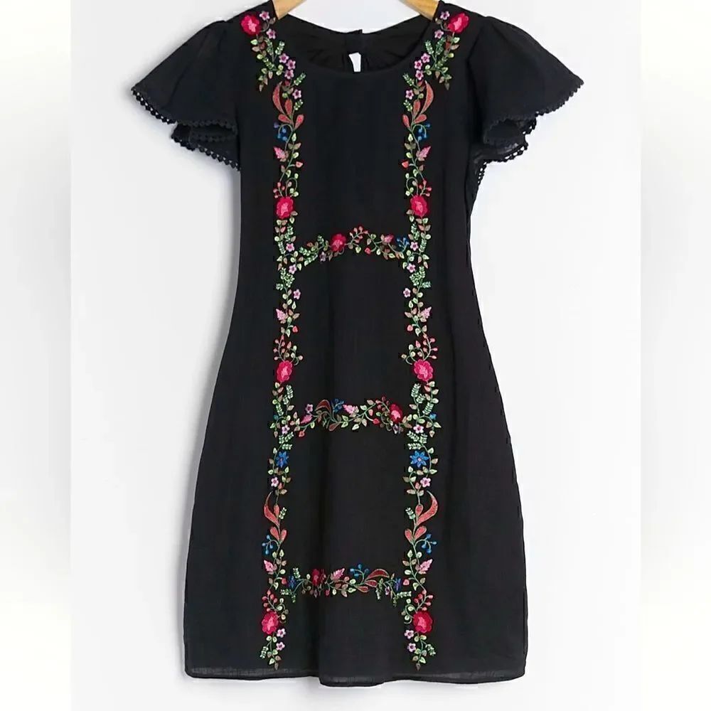 Ranna Gil Georgine embroidered mini dress